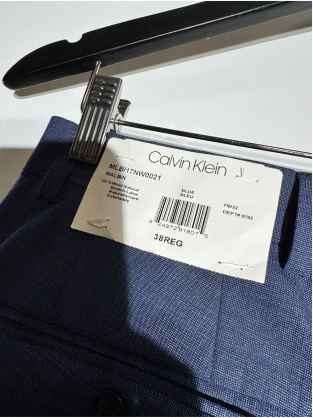 NWT Calvin Klein Slim Fit Dark Blue Two-Piece Suit - Picture 8 of 16